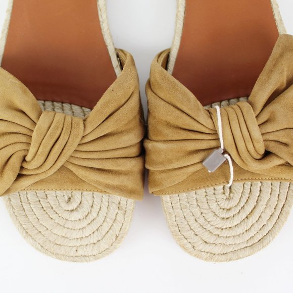 NEW VALENTINO GARAVANI Suede Bow Espadrille Slide Sandal - Picture 8 of 15